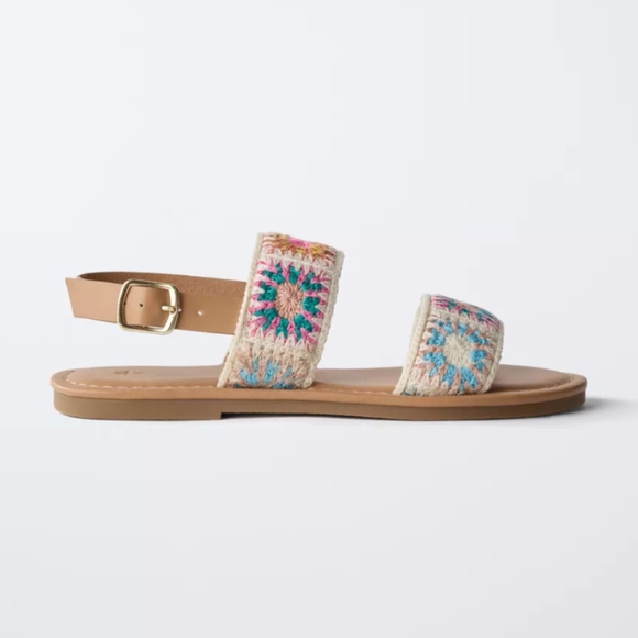 Zara Multicolor Embroidered Sandals - Picture 6 of 7